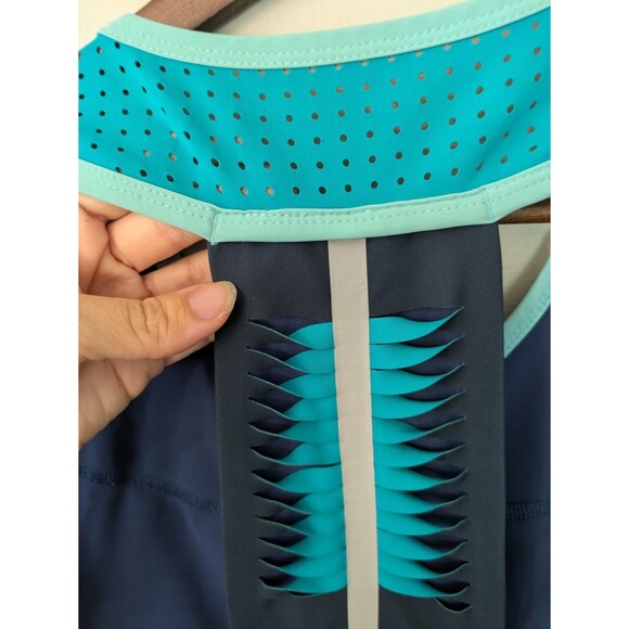 Title Nine Dress Twisted Sister Racerback Blue Pocket Outdoor Active Stretch M - Picture 4 of 14